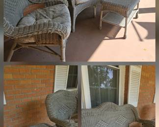 Wicker patio set