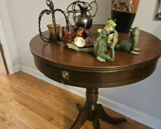 Antique round side table