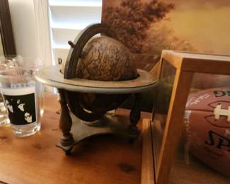 Olde World Globe Zodiac Desk-Top with Wooden Stand