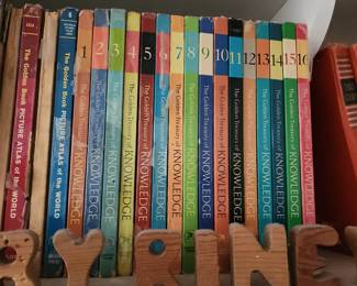 Vintage 1961 Golden Treasury of Knowledge Complete Set Volume 1 - 16 Hardcover Books History Reference