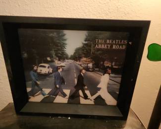 The Beatles Abbey Road 3-D Lenticular Framed 2016 Wall Art
