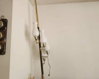 Mid Century Modern Tension Rod Pole Lamp