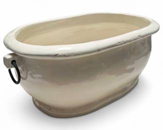 Pottery Barn Ceramic Jardiniere / Footbath Planter