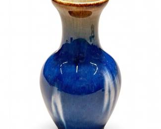 Handmade Ceramic Vase w/ Crackle Glaze
