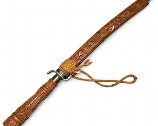 1960s Thai Sword w/ Carved Case