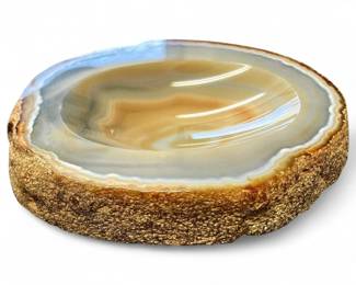 Polished Agate Stone Trinket Dish
