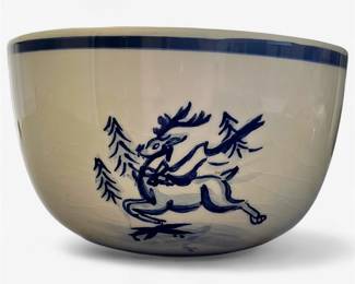 Dansk Bistro Christmas Handpainted Ceramic Bowl
