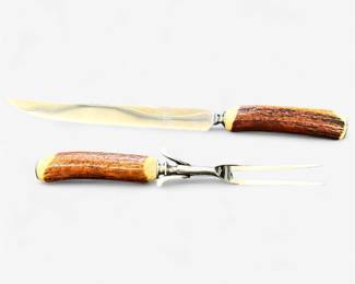 Russell Green River Works Stag Handled Knife & Fork