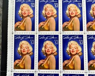 Marilyn Monroe USPS 32-Cent Stamps, Full Sheet
