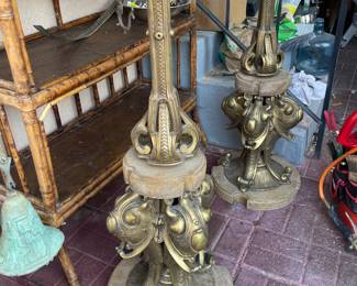Art deco bronze pedestals