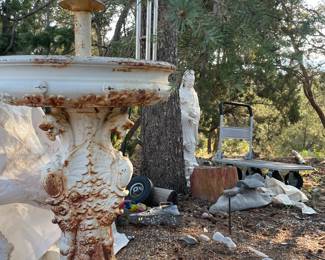 Pair of iron fountains