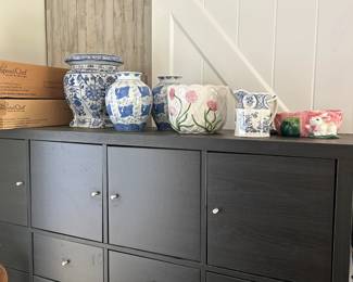 Mix  Blue & White planters and decorative pieces