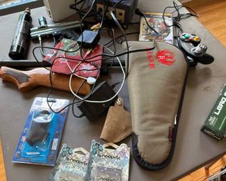 GameCube console, pellet gun, paint gun