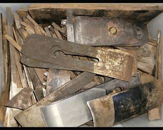 Bucket Load of Planer Blades; There are also Many Wooden Planes