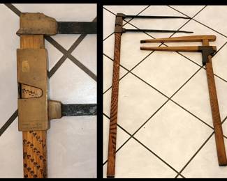 Excellent Log or Lumber Calipers Brass and Wood
