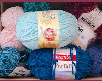 Large Selection of Yarn including Bernat Baby Yarns; Showing just a small sample
