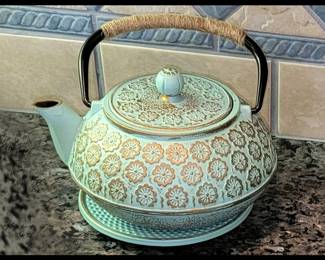Japanese Metal Teapot with Underplate