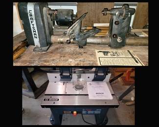 Vintage Craftsman Wood Lathe and Bosch Router Table