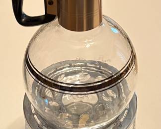 Vtg Pyrex 12 Cup Silex Glass Coffee Pot Carafe Bakelite Cap & Handle MCM Retro with Warmer