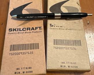 Vintage Skilcraft U.S. Government Military Pens Black Lot of 12 , New With Box (X2) 24 pens available total