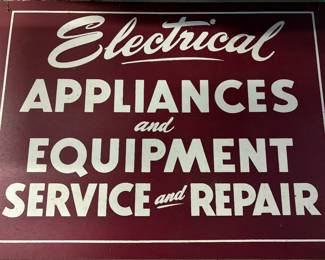 Electrical Appliances & Equipment Service & Repair Advertising Sign