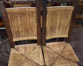 Set of 4 French Oak Dining Chairs