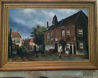 Painting village A Debrus