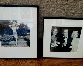 left MARILYN MONROW / right LAUREN BACALL, HUMPHREY &  MARILYN MONROE at a party for How to Marry a Millionaire 