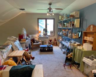 Upstairs loft with the majority of the Winnie the Pooh collection!