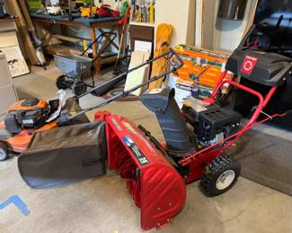 Like new Troy-Bilt snow blower, Storm 2410
Husqvarna 21" walk behind mower, 625ex 221A