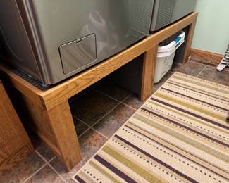 ALSO for sale are the custom wooden stands for the washer and dryer!