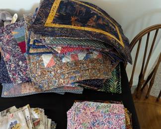 Quilting placemats and handmade matching napkins