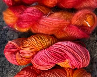 Hand dyed yarn