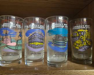 Vintage New Orleans Scenes Glasses