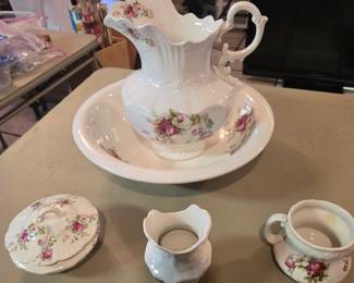 US Pottery Wash Basin, Pitcher, etc.