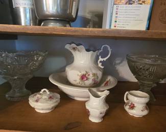 US Pottery Wash Basin, Pitcher, etc.