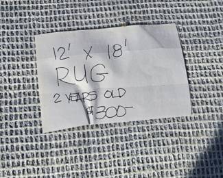12' x 18' blue area rug (Only 2 years old)