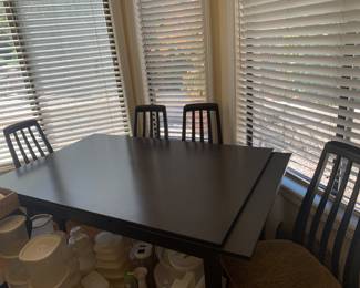 Mid Century Modern Danish Extension Table and Benny Linden Chairs