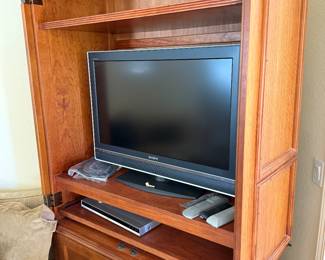 TV, DVD Player and Media Cabinet