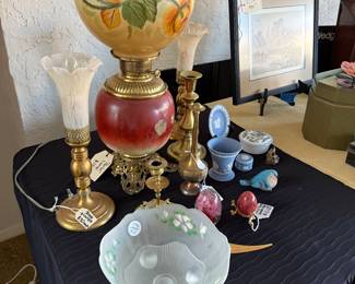 Parlor Lamps, Wedgewood and other Collectibles
