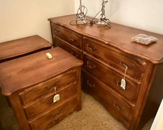 Ethan Allen Country French Dresser and Nightstands