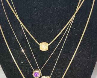 Fine Jewelry, Gold Necklaces. 