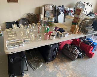 glassware and luggage