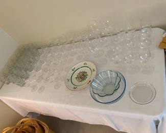 glasses, bowls, and dishware
