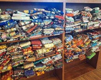SHELVES FULL OF FABRIC!