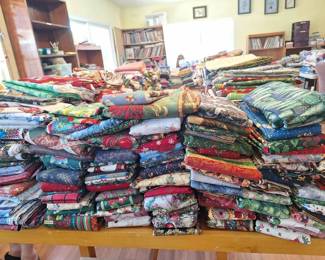 HUGE TABLES WITH FABRIC!