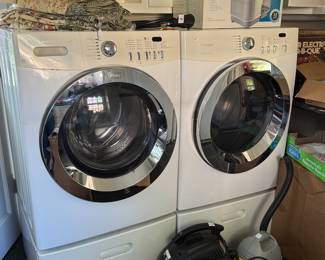 Frigidaire Affinity Washer/ Dryer - on pedestals