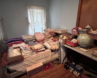 Quilts, sheets, table clothes