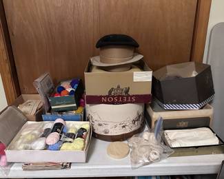 Hats, yarn etc