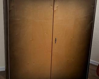 1960's Mid Century German Armoire 50" x 45" x 19"